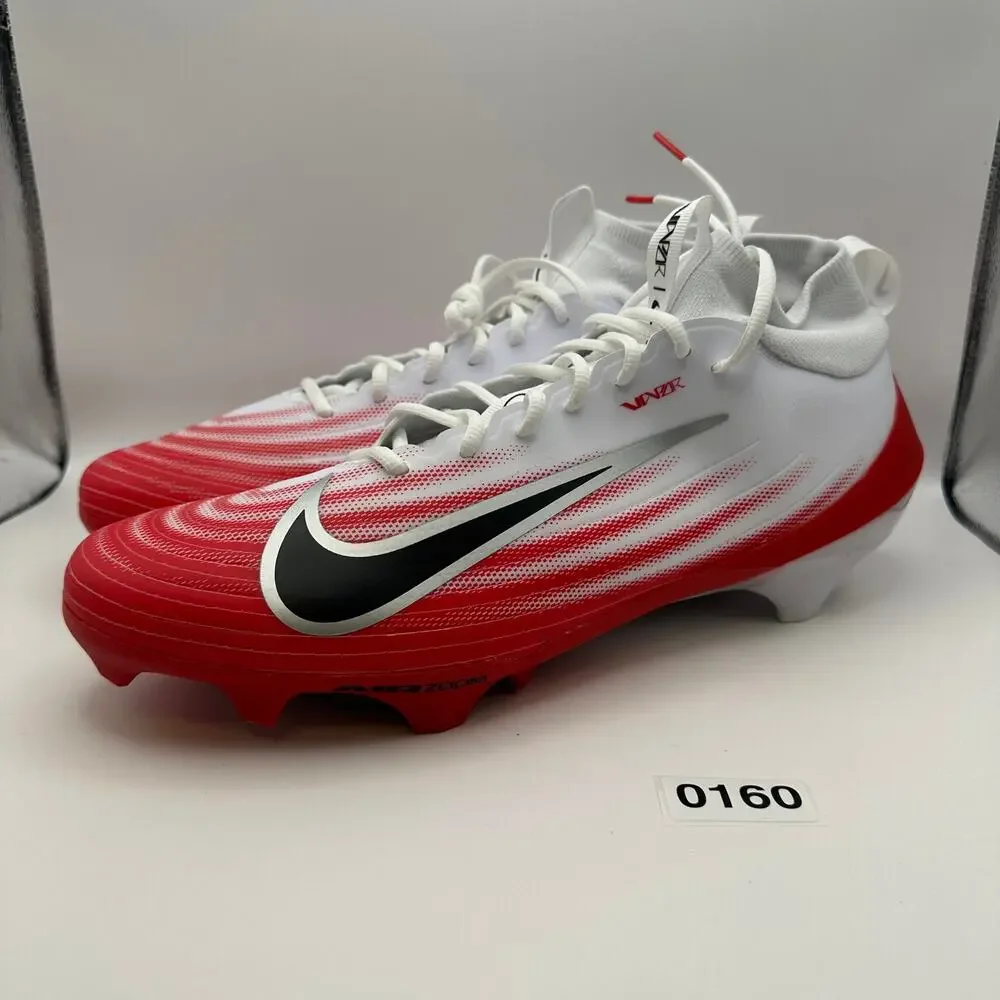 NIKE Men's 14.5 Zoom Air Vapor PRO 1 White/Red Football Cleats